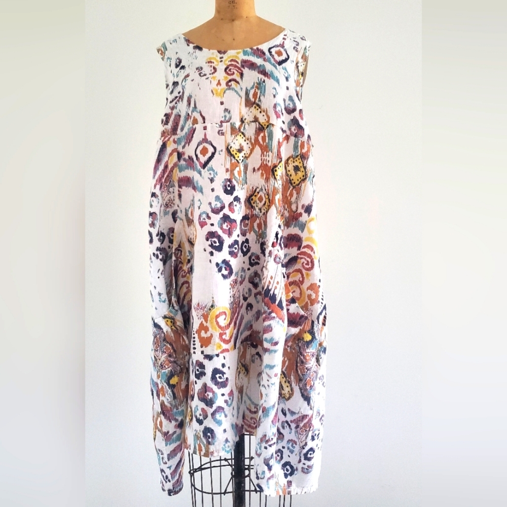 Lands Downunder Pull-On Midi dress, size M, colorful